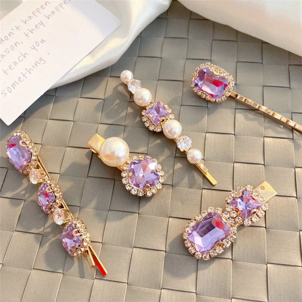 5 Pcs purple hair Pins